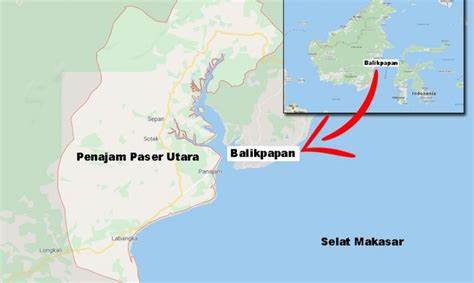 Lokasi Pembangunan Ibu Kota Baru di Kalimantan, Sumber: Google